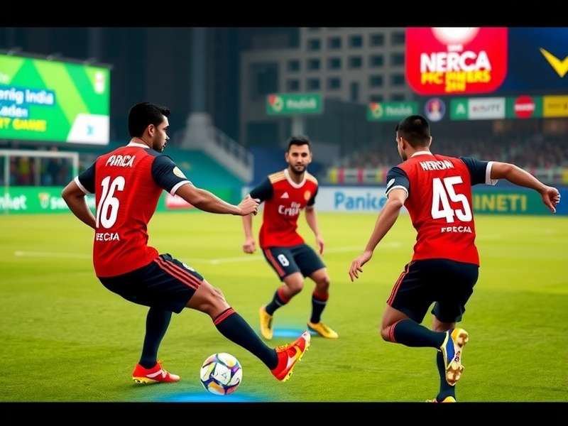 NEROCA FC Pioneers Gameplay Screenshot NEROCA FC Pioneers gameplay showing match action with Indian street elements